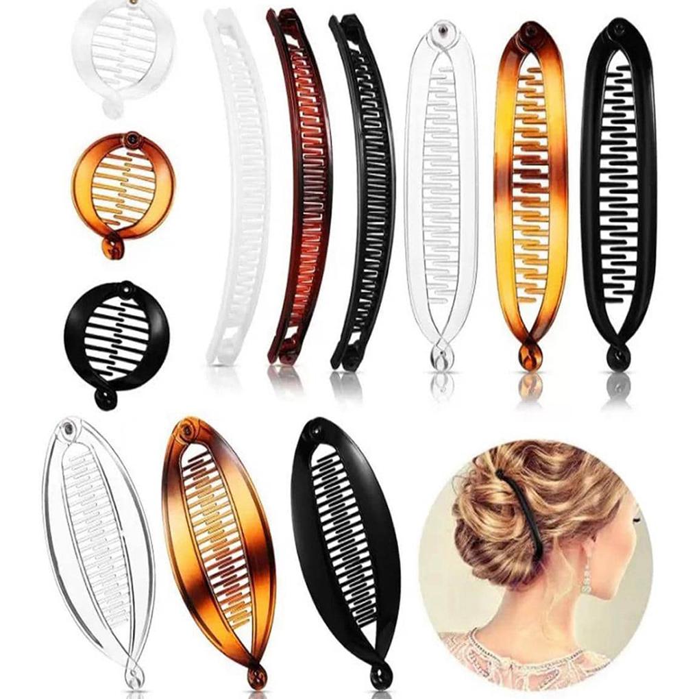 8-teilige Bananen-Haar-Kollektion, Krokodilklemmen und Zopfhalter, Lang, Einfach und Vielseitig. Geeignetes Haar, Und