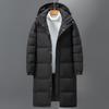 Herren-Daunenjacken, weiße Entendaunen-Pufferjacke, Winter, neues Outfit, warmer Parka mit Kapuze, verdickter Mantel, langer knielanger Herrenmantel