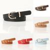 Womens Fashion Leather Belt For Jeans With Alloy Buckle And Circular Design For Casual Wear