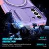 For Samsung Galaxy S21 FE 5G Case PC+TPU Magnetic Phone Shell with Slide Camera Cover