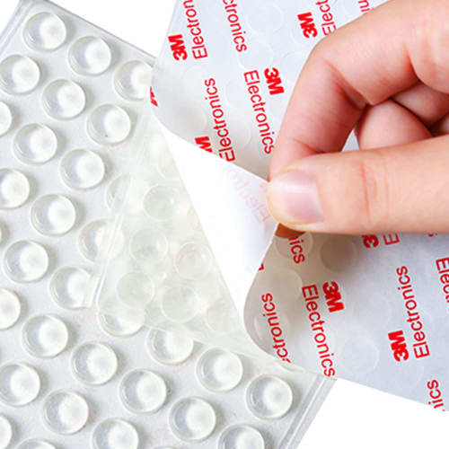 SANJAOYEE Door Stop Cushion, Rubber Door Stop Feet, Anti-Slip Stickers, 164 Pieces, 2 Sizes, Shock Absorbing, Transparent Rubber Feet, Adhesive, Furni