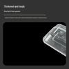 WS Disposable 650ml 2-Compartment Rectangular Food Containers with Lids