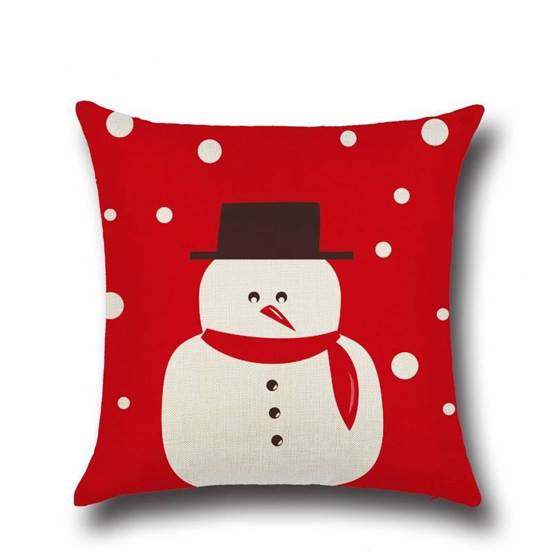 Christmas Cartoon Pillow Cover Cozy Home Office Decor Sofa Bedroom Festive Gift