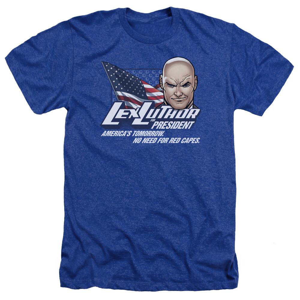 

SUPERMAN LEX FOR PRESIDENT Licensed Adult Men039;s Heather Tee Shirt SM-3XL Unisex T-Shirt XXL