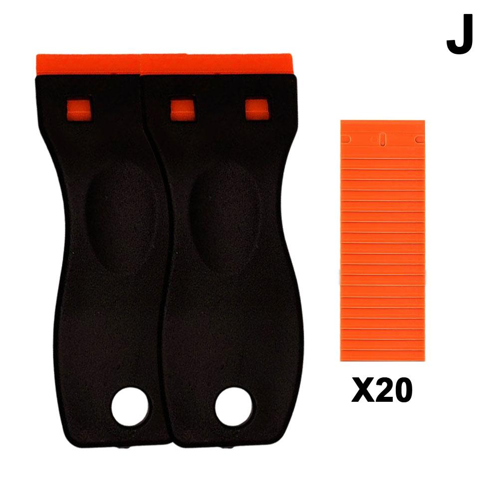 Double Edge Plastic Razor Glass Cleaning Scraper Label Quick Cleaning Razor Glue Remover Window Car Film Sticker Scraper