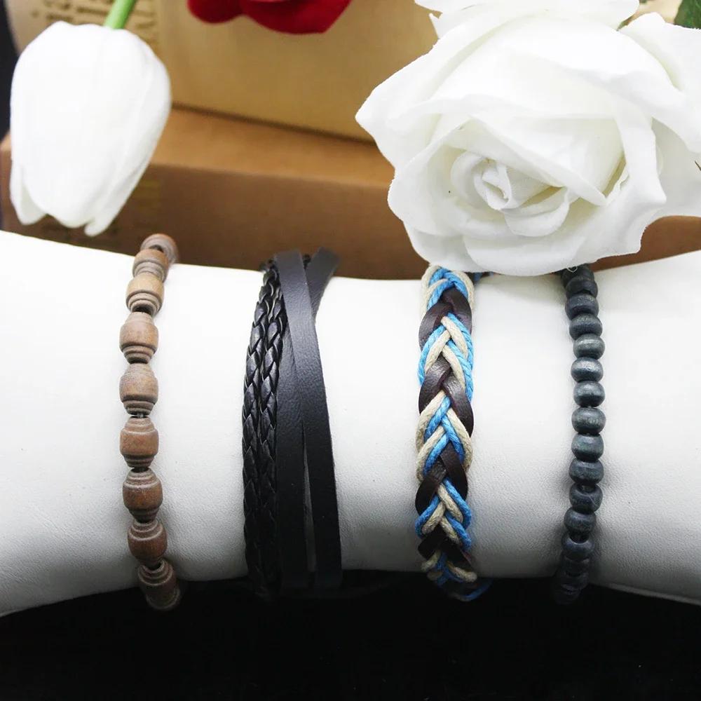 5pcs Set Fashionable New Quartz Watch Bracelet Calendar Gentlemanliness Round Dial Classic Watch for Gift Include Bracelet Box