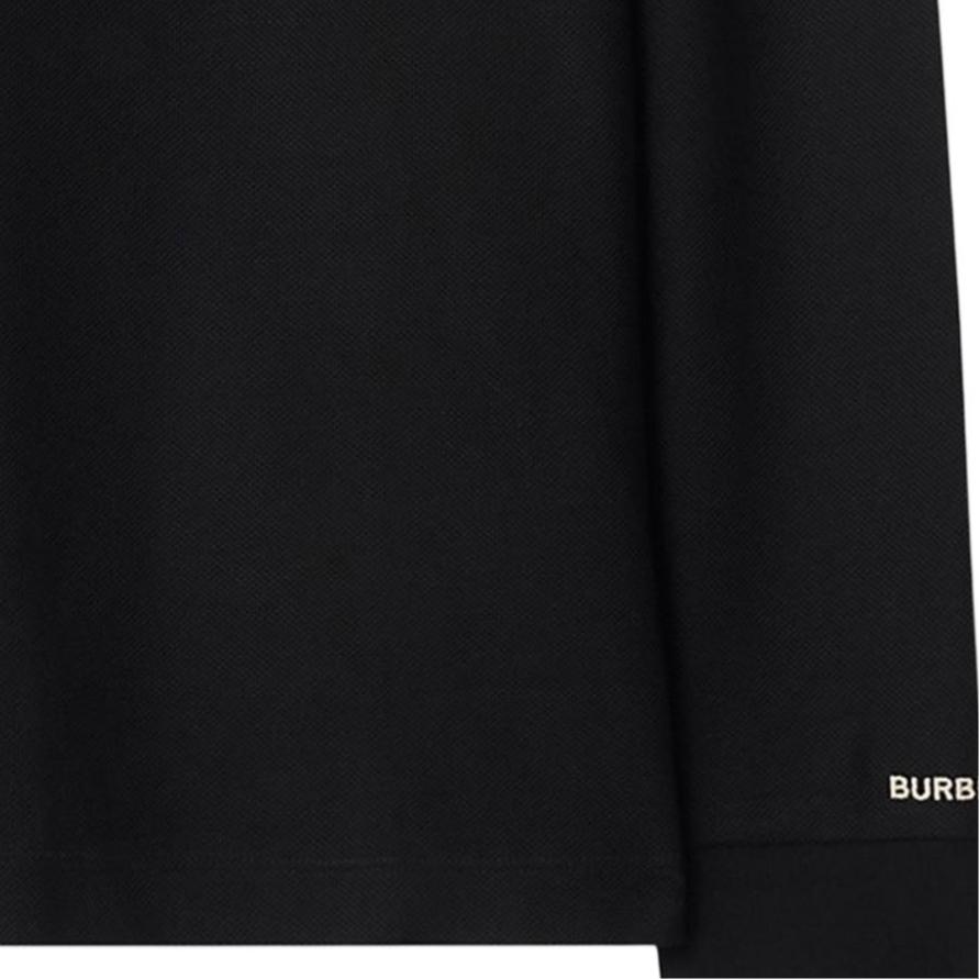 Burberry Polo Shirts Men's Black Polo Collar Moderate Straight Fit 81118151