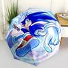 1PC Sonic Speed - Custom Name Automatic Folding Umbrella - Compact 8-Rib Design, Durable Plastic & Iron, Daily Use S0106036