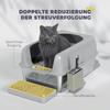 Cat Litter Box, Cat Toilet, Stainless Steel, High Walls, Storage Box, Light Gray