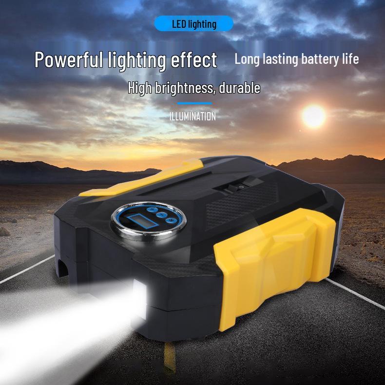 Portable Electric Tire Inflator with Light - Digital Display Pointer Style
