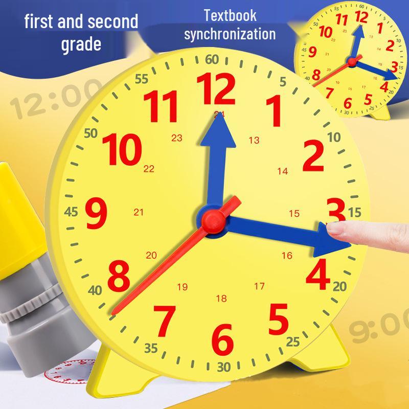 Montessori Math Clock for Kids: Time Recognition Teaching Aids for First Grade Learning