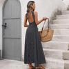 European & American Style Polka Dot Sleeveless Backless Long Dress (2026 New Summer Collection)