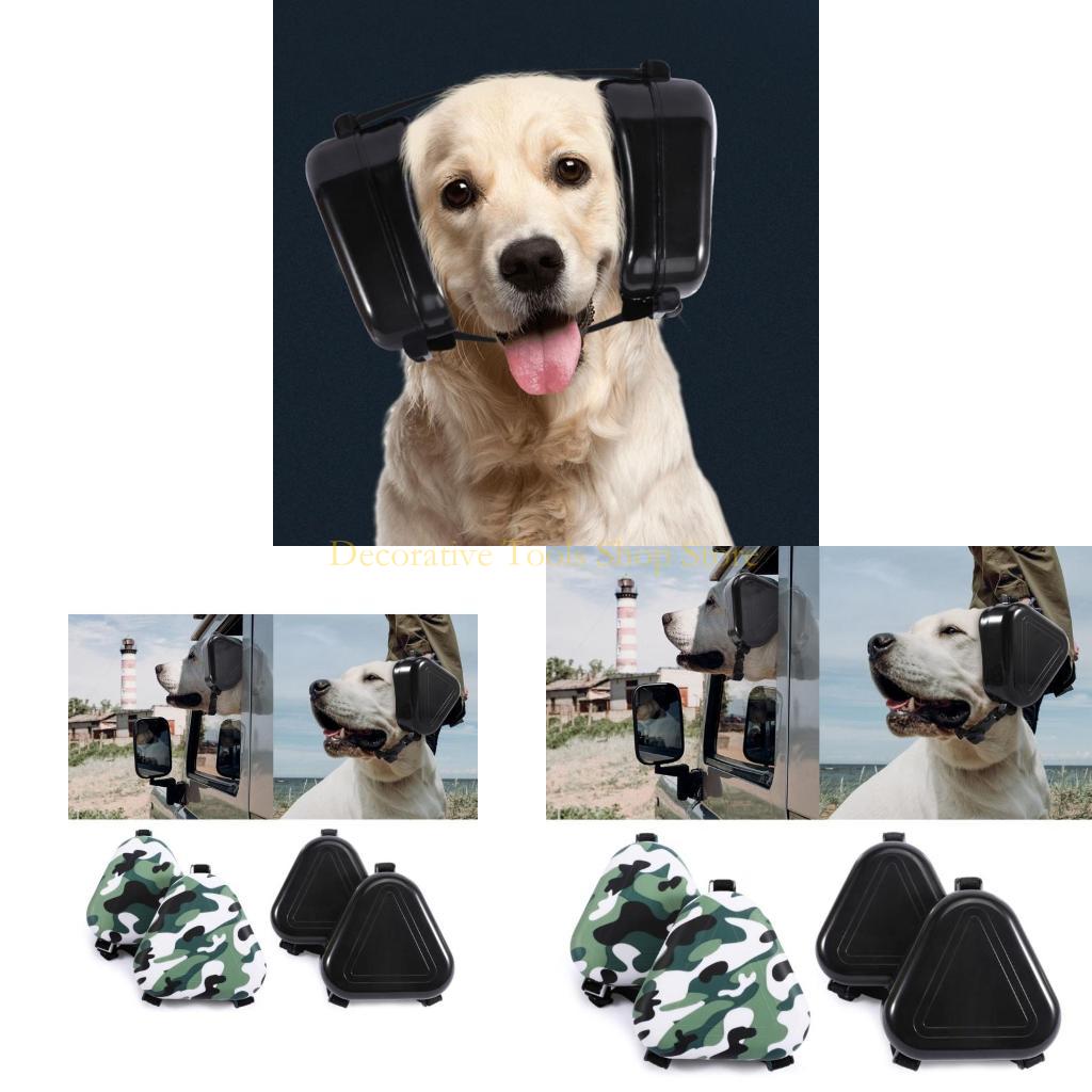 QX2E Pet Earmuffs Ear Cover with Sound Absorbing Cushion for Noise Reduction Noise Cancelling Pet Dog Ear Cover