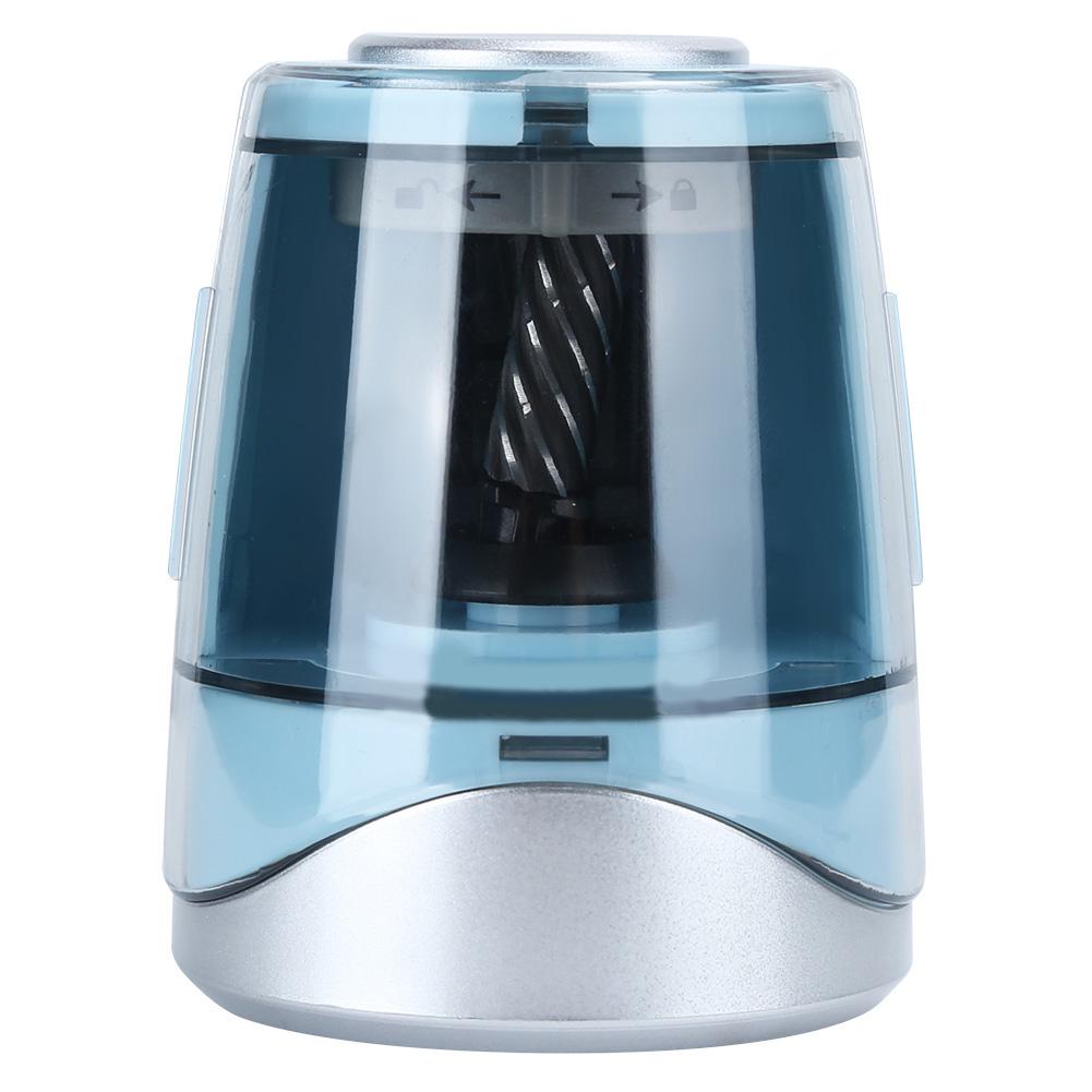 Electric Pencil Sharpener Blue Full Automatic Replaceable Tool Holder Student Stationery