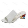 Fashion 2025 Summer New Women's Fashion Casual Coarse Heeled Half Slippers Shallow Mouth Comfortable Slip on Elegant Beach High Sandals