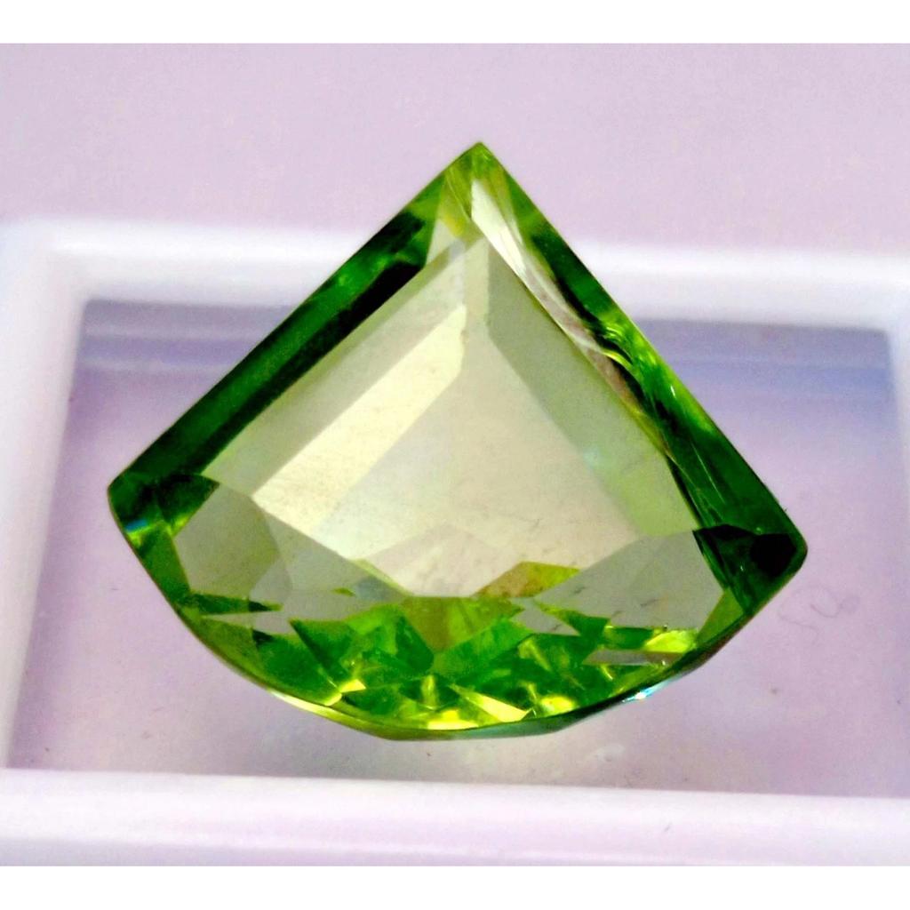 13-15 Ct Natural Green Peridot Fancy Cut Fabulous Certified Loose Gemstone