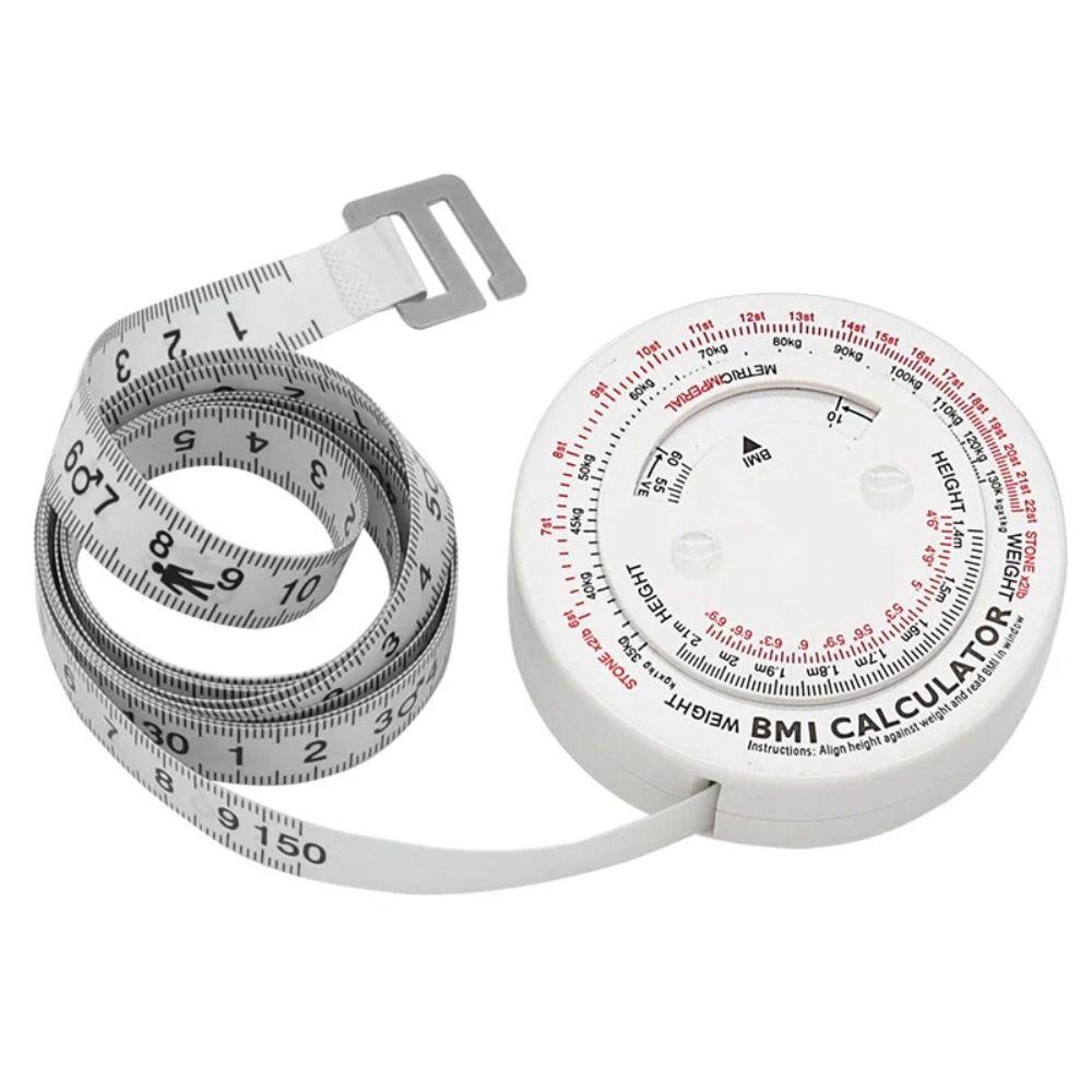 Soft BMI Tape Measure Automatic Telescopic Sewing Ruler Portable Waist Tape Measure