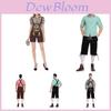  Men's And Women's Oktoberfest Clothing, Halloween Costume, Plaid Suspender Pants, Couples German Beer Costume