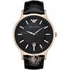 Renato Black Leather Men's Quartz Watch AR2425