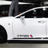 2pcs Car 3D Stickers Auto Side Body Sports Sticker Decals Car Accessories For Skoda Octavia Superb Rapid Kodiaq Karoq Fabia Kamiq Roomster Citigo