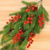 50Pcs Reusable Artificial Red Berries 7 Head Fake Flowers Faux Berry Branches  Christmas
