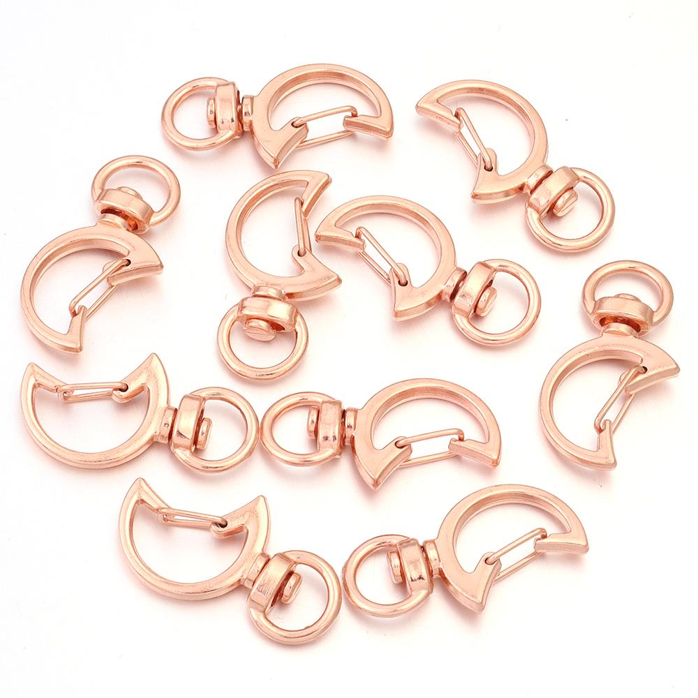 10Pcs/pack Lobster Clasps Hooks Star Blossom Heart Cat Moon Keychain Lobster for Charms Key Ring Clasp Jewelry Making Accessorie