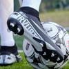 2025 Blue Socks Style Mid Men Football Boots Outdoor Football Field Boots Men Soccer Cleats Anti-slip Training Sneakers