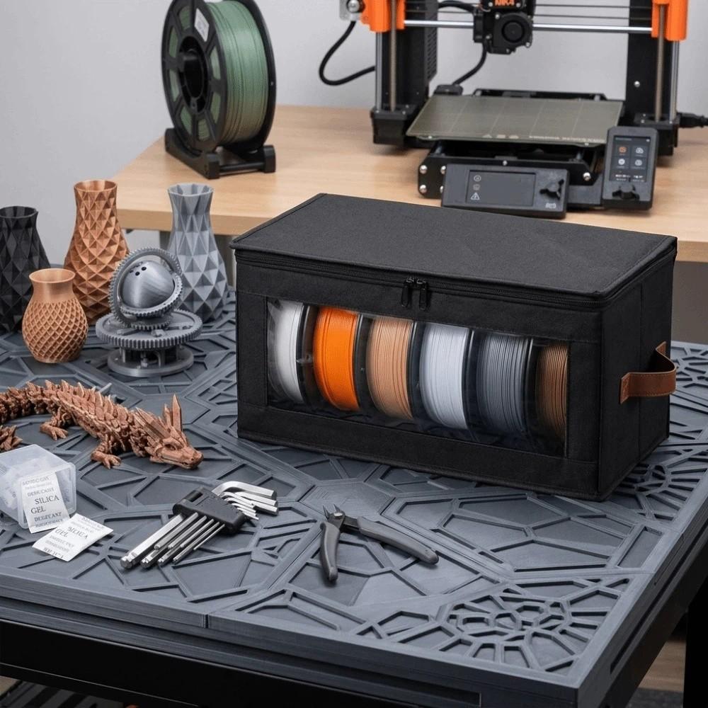 Niewytykany 3D Filament Storage Box Widoczny Składany Pojemniki na Pył Wielofunkcyjny Uchwyt na Akcesoria do Druku 3D