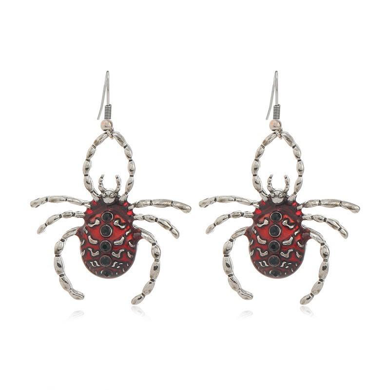 Versatile Dark Style Alloy Spider Geometric Earrings