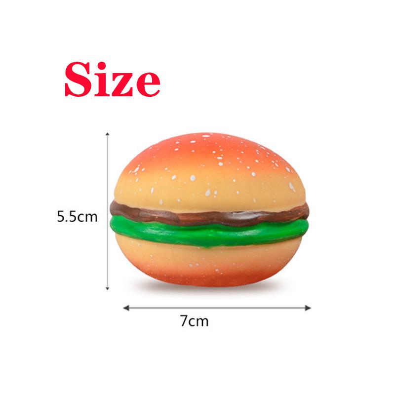 Hamburger Stress Ball Squishy Toys Stress Anxiety Relief Decompression Sensory Toy Hamburger Pinching Cookies Toy for Kids