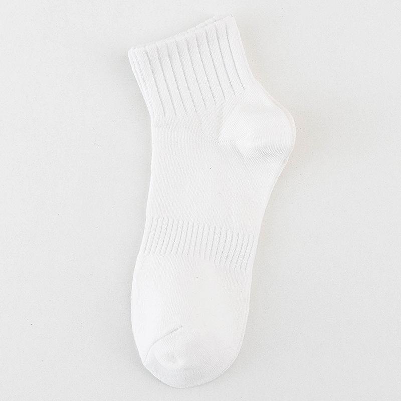 Zhuji Herrensocken aus reiner Baumwolle, einfarbig, mittelgroße Schlauchsocken aus Baumwolle, japanisches Deodorant, Basketball-Sportsocken, Laufsocken