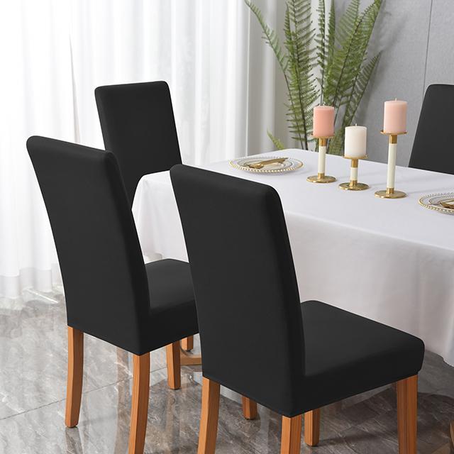 1 2 4 6pcs Solid Color Chair Cover Stretch Spandex Elastic Slipcovers Chair Covers For Dining Room Kitchen Wedding Banquet Hotel for Home