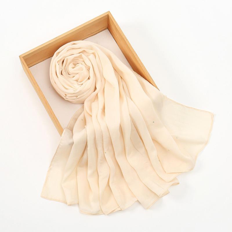Hot-selling New Mulberry Silk Colored Diamond Versatile Women's Scarf Fashionable Long Thin Breathable Bag Head Long Scarf