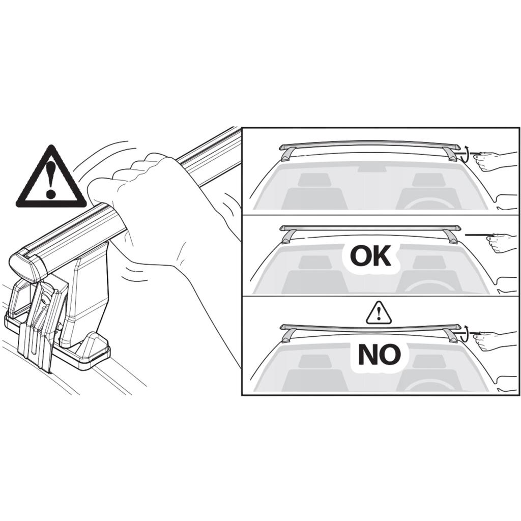 DR PK8 2023 Roof Rack - Black Aluminum Delta 135cm, Mounting On the Edges