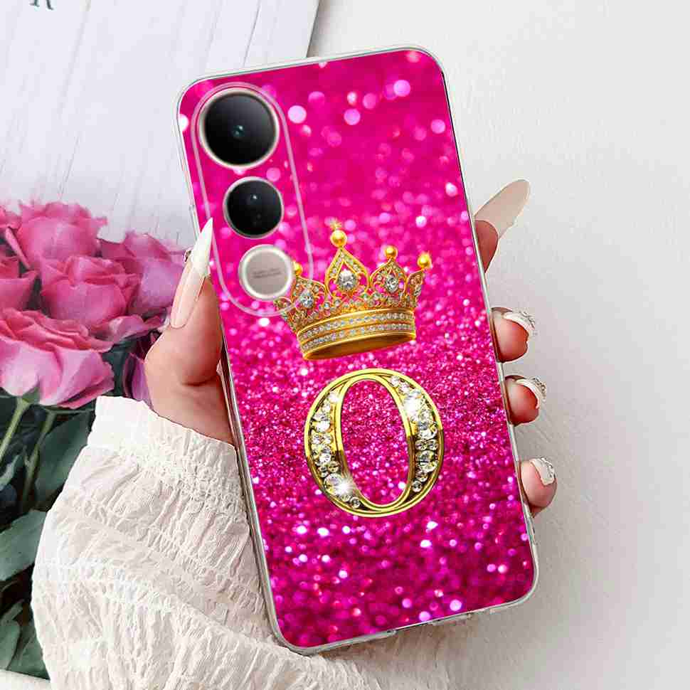 For Vivo V50 Lite 5G Case Luxury 26 Letters Cover Soft Silicone Phone Case For Vivo V50 Lite V50Lite 5G Back Cover Fundas