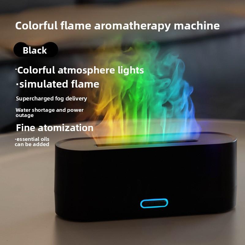 Desktop Colorful Simulation Flame Aromatherapy Machine Household Usb Air Humidifier Aromatherapy Machine