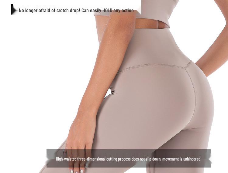 European-American Sports Yoga Set: Nude-Feel Bra & High-Waist Hip-Lift Pants