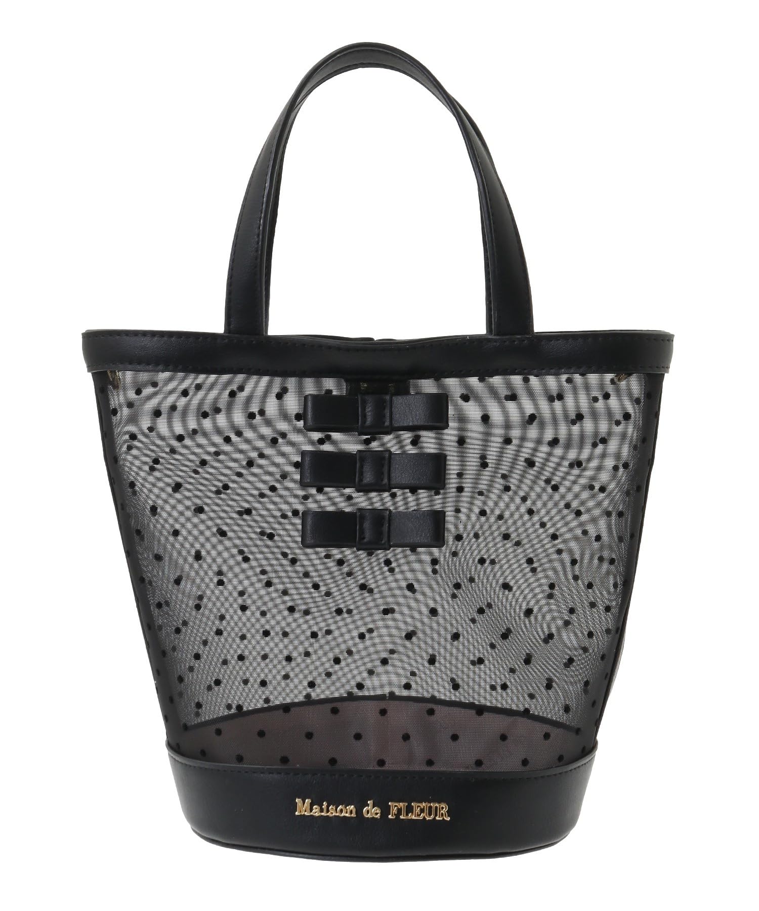 Женская сетчатая сумка-тоут из тюля Maison de Fleur, Черная