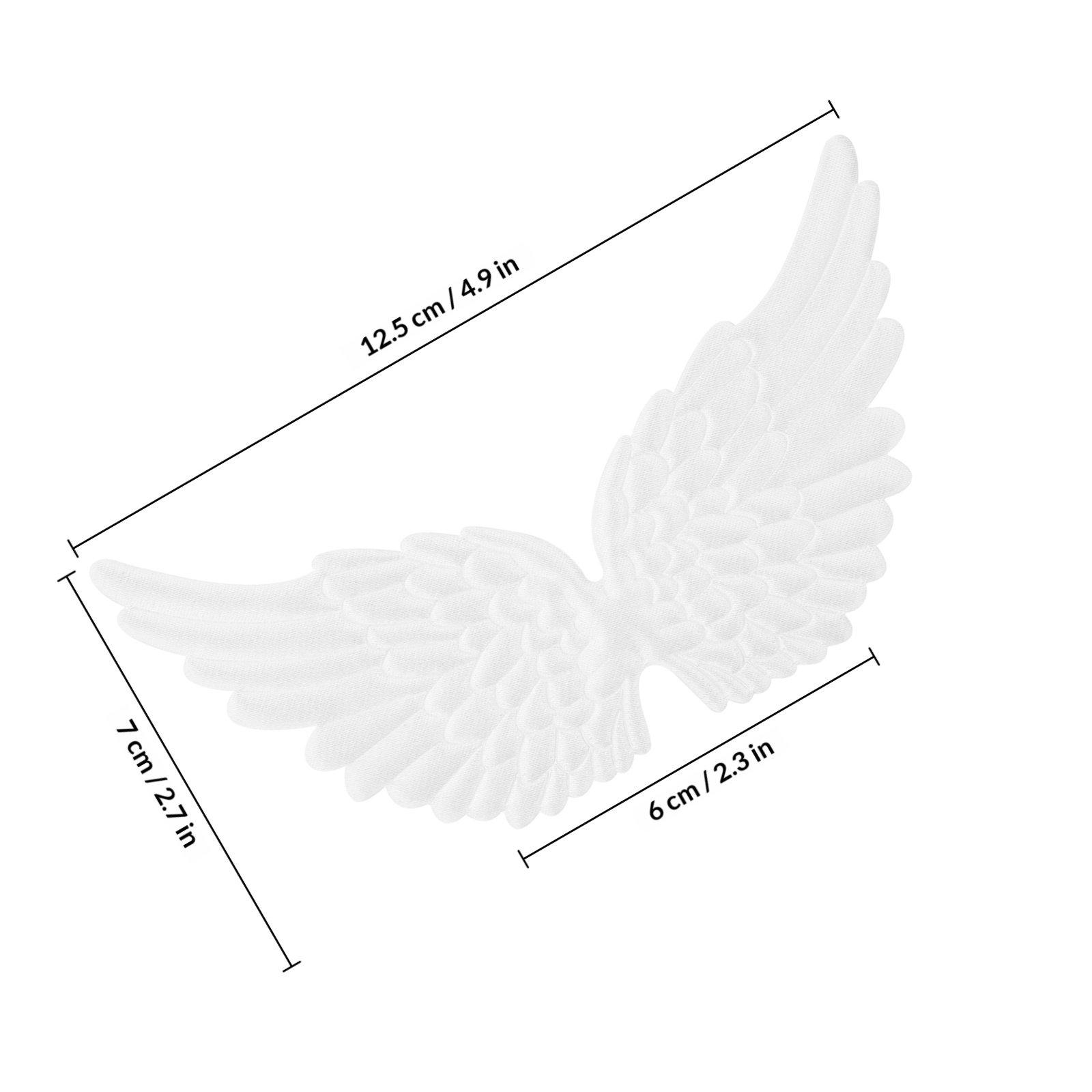 12 шт. Мини-крылья Ангела, Декоративная нашивка для DIY, для одежды, сумок, курток, рюкзаков, Аксессуары для рукоделия, Подарок, DIY Крыло белый