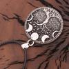 Nordic Aoding Tree of Life Alloy Pendant Vintage Moon and Sun Totem Tarot Necklace