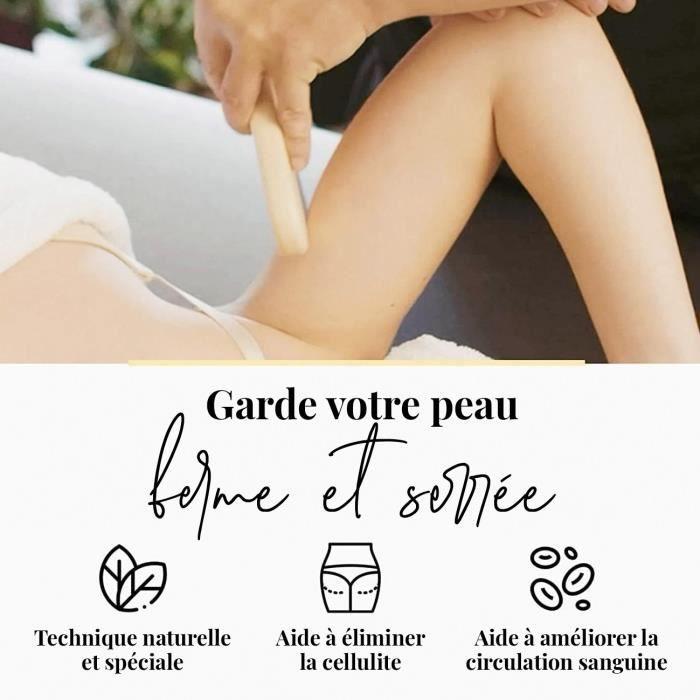 Masseur anti cellulite - tuuli - gua sha - bois - drainage lymphatique - 33x16 cm