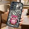 Phone Case: 2D Flat Samsung Galaxy A34 A35 M05 M06 S20 S22 S21 FE Plus 5G Protective Case, Pink Owl, Christmas and Halloween Gift