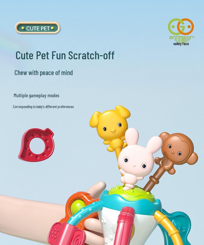 Cross-Border Guyu UFO Finger-Pull Toy: Pressable, Chewable, Enlightening Fun for Early Education