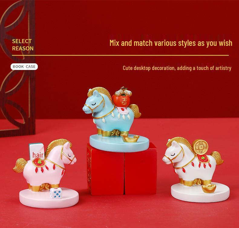 Creative Zodiac Lucky Bag Yuanbao Phone Stand & Desktop Ornament - Office Mascot Gift