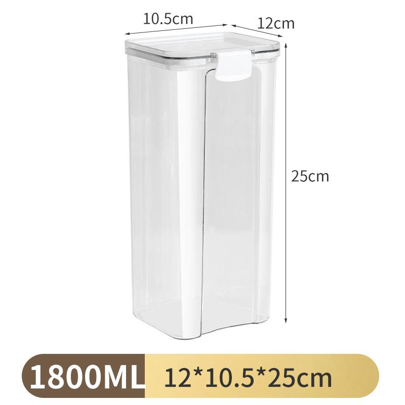 Transparent Food-Grade Storage Jars for Grains, Cereals, Snacks, and Tea