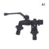 Black Faucet Outdoor Garden Anti-Freeze Bibcocks With Dual Outlet For Washing Machine 1/2 Inch Outdoor Hose Faucet Garden