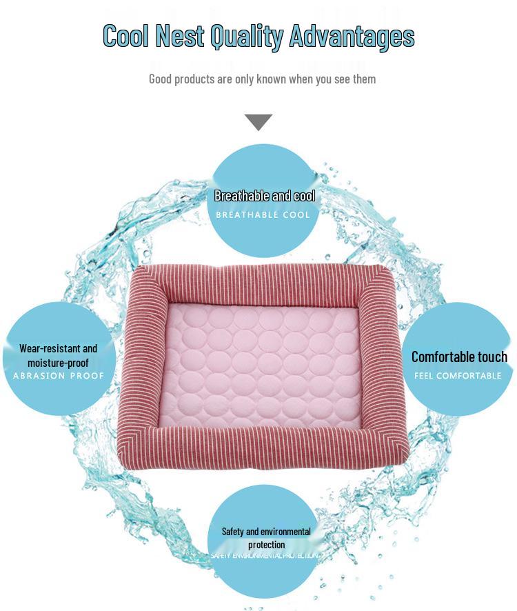 Sommer Kühl Haustiernest Eis Seide Katzenbett & Matratze