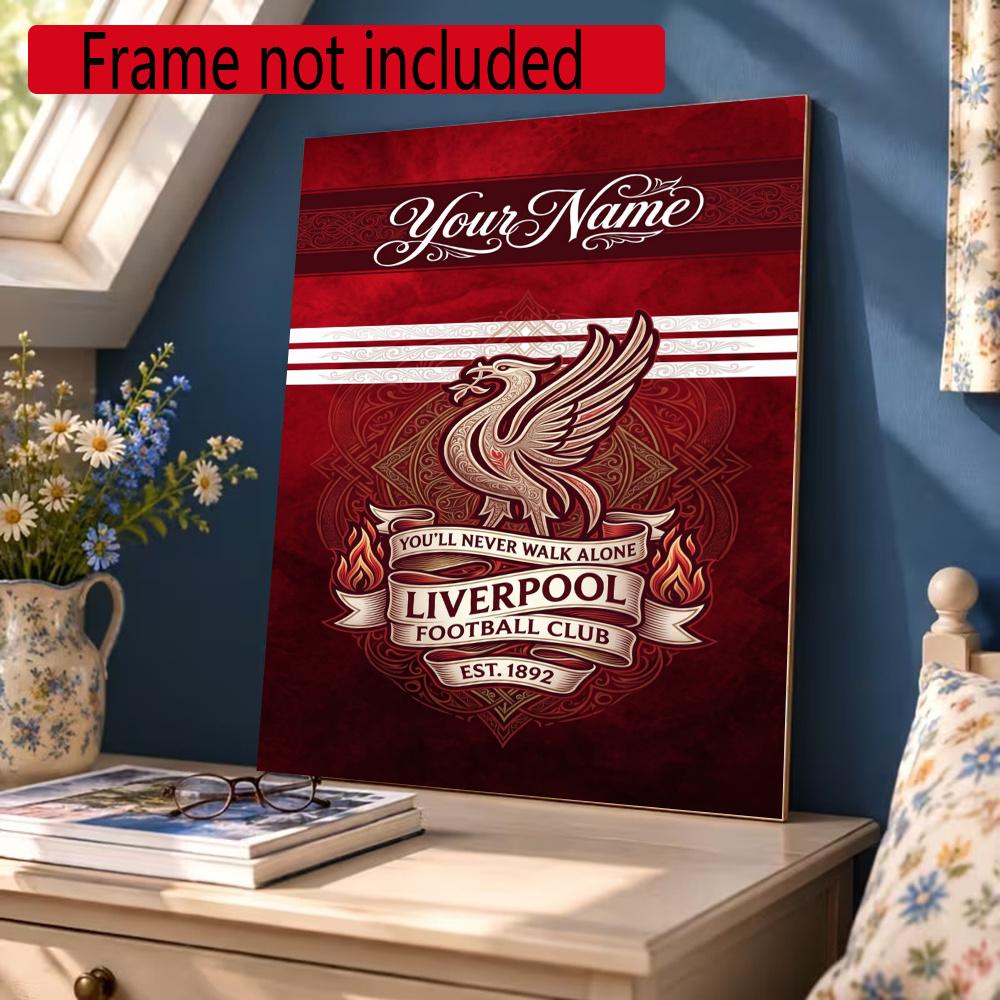 Liverpool Team Customize Text Diamond Painting Round Diamond Mosaic Suitable For Beginners Diamond Painting Rhinestones Gift Frameless
