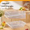 Jiwanggu 500ml Rectangular Transparent Disposable Food Containers, 300 Sets