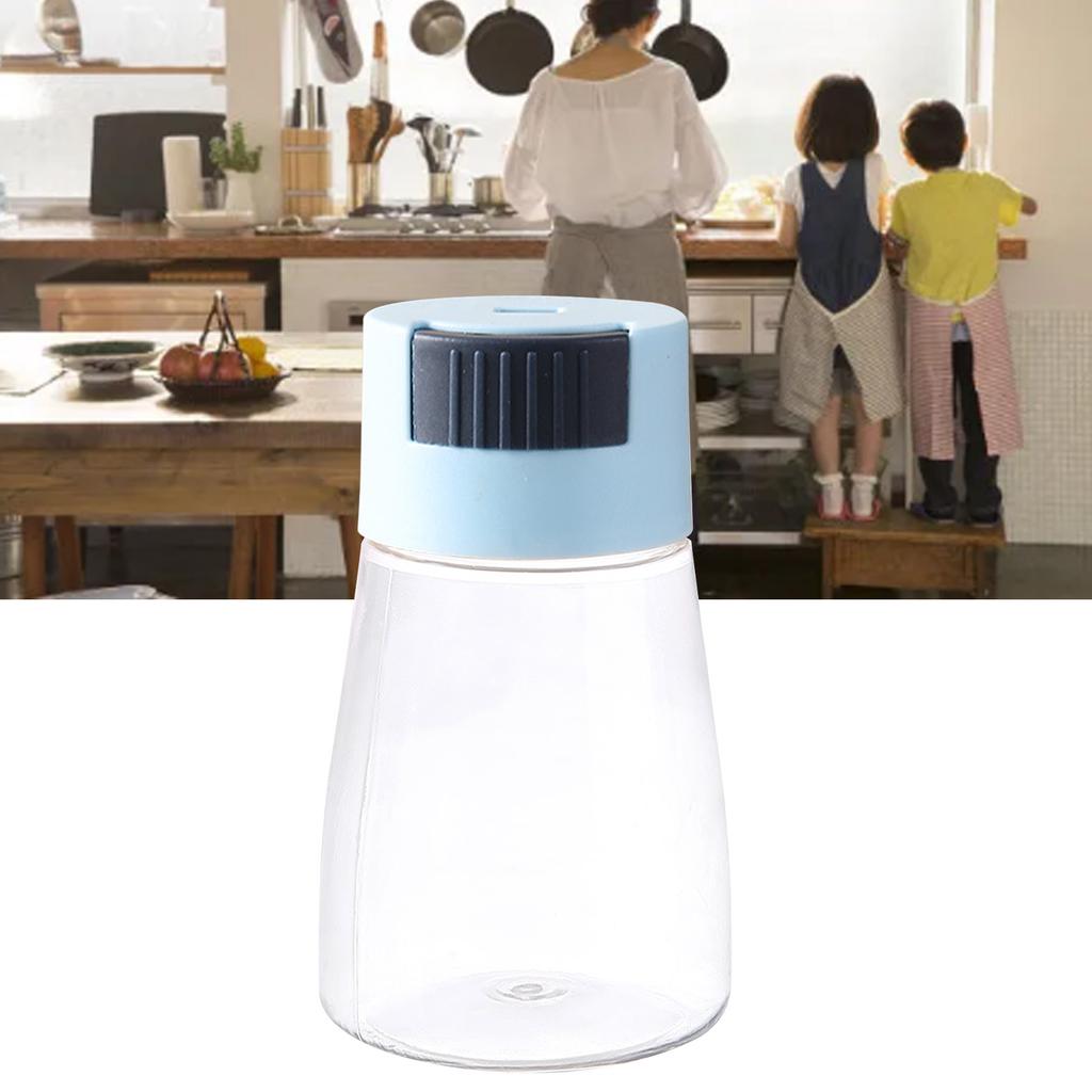 Salt Shaker Press Type Multifunctional Plastic Quantitative Spice Dispenser Seasoning Bottle Blue